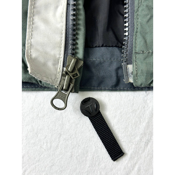 Mens Titanium Waterproof Columbia Jacket Hidden Hood Sage Green White Size Large - Picture 11 of 15